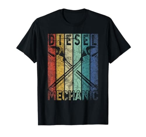 Image of Vintage Diesel Mechanic Funny Car Garage Men's Distressed T-Shirt