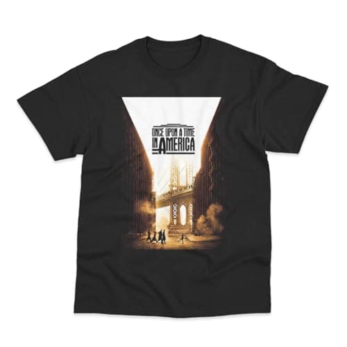 Image of Once Upon A Time in America Movie Poster Style Desing Inspired Cotton T-Shirt XXL Black