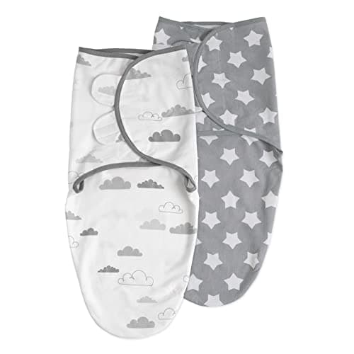 Image of Soarwg Kids Baby Swaddle Blanket Wraps for 0-3 Months, Oeko-tex100, Adjustable Newborn Swaddle Set for Baby Boy and Girl, Breathable Cotton Fabric Baby Essentials, 2 Pack