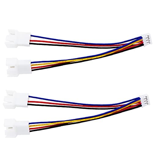 Image of Gebildet PWM GPU Fan Adapter, Mini 4-Pin to Dual Standard 3Pin/4Pin Extension Converter Cable, Graphics Card Fan Splitter Cable