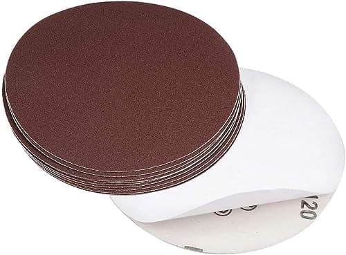 Image of TA-VIGOR 10Pcs 150mm PSA Sanding Discs, 120 Grit 6 Inch Self Adhesive Stickyback Sandpaper Discs, Aluminum Oxide Sandpaper for DA Sander, Sand Automotive Car Paint, Wood, Metal