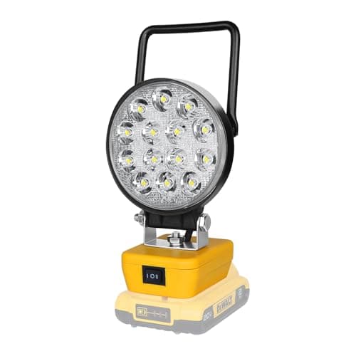 Image of Willpower Cordless LED Work Light for Dewalt 18V/20V Battery, 4'' 42W LED Floodlight for Outdoor and Job Site Camping Garage Lighting, Low Voltage Protection, USB & Type-C Charging Port (No Battery)