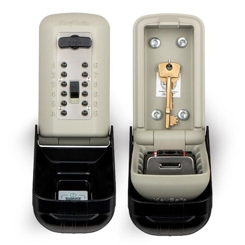 Image of Key Safe C500 Pro - High Security Police Preferred Outdoor Attack resistant Push button Wall Mounted Key safe. Lock box for keys, fobs, access cards