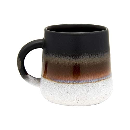 Image of Sass & Belle Mojave Glaze Black Mug - Ceramic Coffee Mug and Tea Cup with Artisan Finish Stylish Home Decor Kitchen Accessory Designed by Sass and Belle