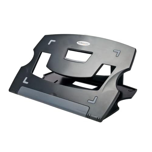 Image of StarTech.com Portable Laptop Stand - Adjustable Laptop Stand - Ergonomic Laptop Desk Stand - Laptop Riser for Desk (LTRISERP)