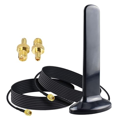 Image of YILIANDUO 4G 5G WiFi Antenna 10dBi Omnidirectional Magnetic Base LTE Antenna with Dual RP-SMA Adapter Cable 2M + TS9 Adapters for Indoor Outdoor 3G/4G/5G/GSM/GPRS Router Iot Gateway Smart Home