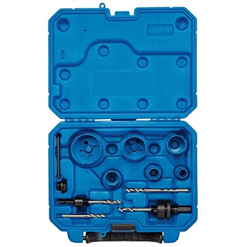 Image of Draper 99325 Electrician's Hole Saw Kit (12 Piece),Blue and Black