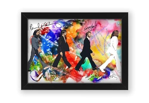 Image of The Beatles Signed Poster Print - Limited Edition Autograph Fan Gift – Collectible Memorabilia Merchandise (Unframed A3 (30x40cm))