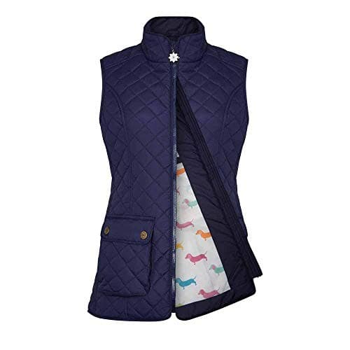 Image of Ladies Champion Country Estate Banbury Diamond Quilted Gilet Bodywarmer - Navy Blue - 18, (1662)