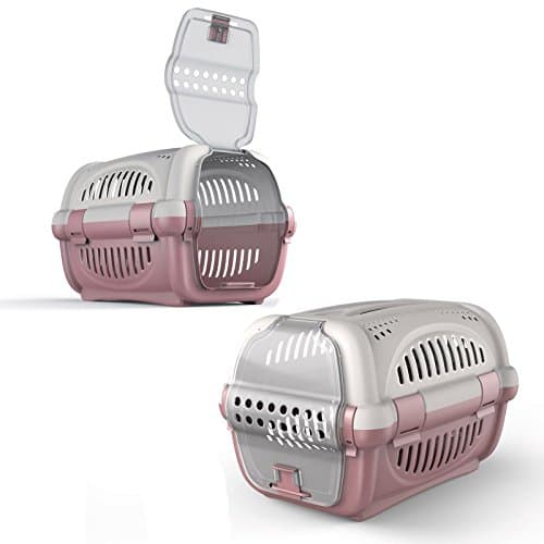 Image of CAT CENTRE Premium Pink Pet Carrier Kitten Dog Animal Transport Travel Box Cage