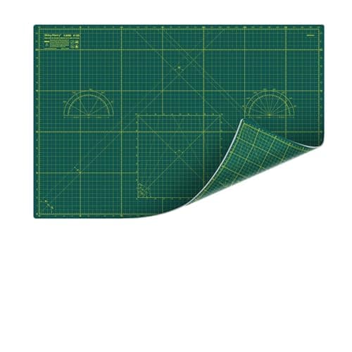 Image of Shiny Merry Self Healing Cutting Mat A1 24"x36" – Double Sided 5-Ply Craft Mat for Sewing, Quilting, Fabric, Scrapbooking – Green/Green