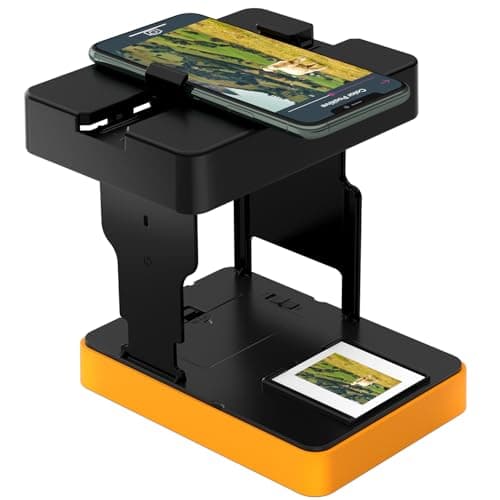 Image of Slide viewer Mobile Film Scanner 35mm, Slide scanner convert 35mm slides and negatives to digital photos, Positive & Negative Film converter