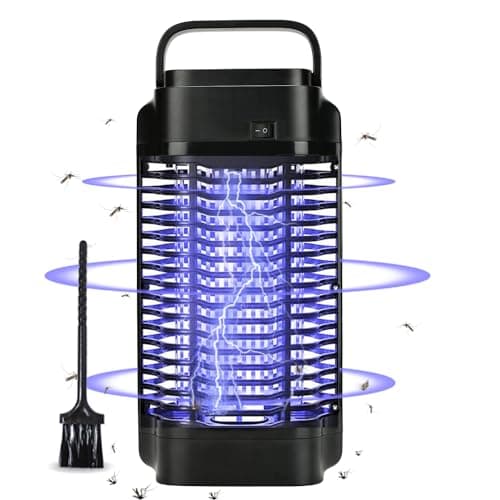 Image of Bug Zapper, 4200V Insect Pest Fly Killer, Electric Mosquito Zapper for Indoor and Outdoor 18W, Waterproof Mosquito Killer for Flying Insect Control Lamp, Outdoor & Indoor Mosquito Killer Lamp