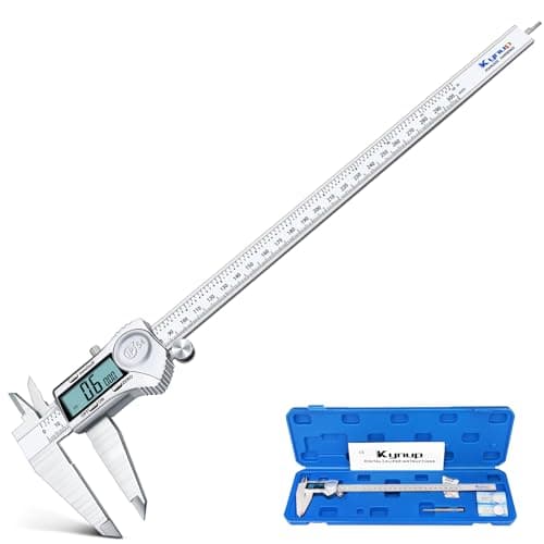 Image of Kynup Digital Vernier Caliper, 300mm Caliper Measuring Tool with Stainless Steel, IP54 Splash Proof Protection Design, Large LCD Screen, Easy Switch from Inch Metric Fraction (12 Inch)