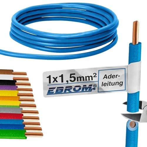 Image of 100 metres H07V-U 1.5 mm2 1x1.5 mm2 (mm2) - Rigid single-wire wire - 100 m - black - light blue - dark blue - purple - brown - red - green / yellow - green - white