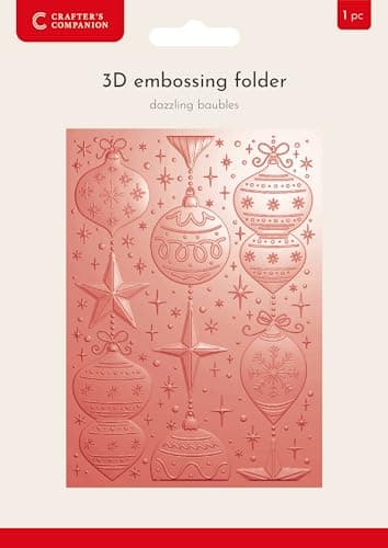 Image of Crafter's Companion 3D Embossing Folder 5" x 7" - Dazzling Baubles