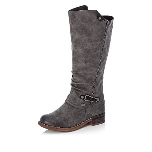 Image of Rieker Women Boots 94652, Ladies Winter Boots,Water Repellent,riekerTEX,Warm,Waterproof,Winter Boots,Long-Shaft Boots,Lined,Grey (grau / 45),36 EU / 3.5 UK