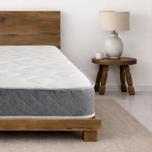 Image of Starlight Beds Shorty Mattress with Springs & Memory Foam - Grey Jump N Tac Model, 7 Inch Budget Mattress, Soft Support, 75x175cm