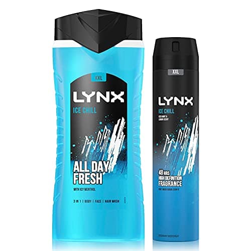 Image of Lynx 12 Hour Refreshing Ice Chill Shower Gel, 500 with Lynx 48 Hour Ice Chill Body Spray 250ml Leaving you smelling great, Dermatologically Tested, Keep Smelling Irresistible!