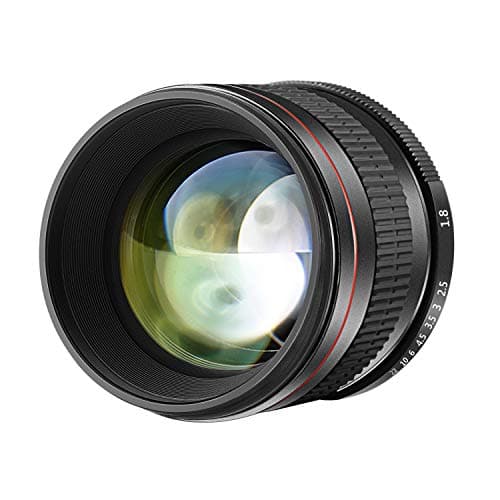 Image of Neewer 85mm f/1.8 Portrait Aspherical Telephoto Lens for Nikon D5 D4S DF D4 D810 D800 D750 D610 D600 D500 D7200 D7100 D7000 D5500 D5300 D5200 D5100 D3400 and D3100 DSLR Cameras, Manual Focus HD Glass