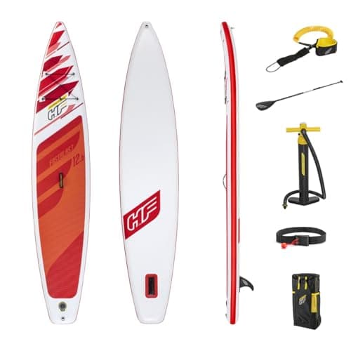 Image of Bestway Hydro-Force Inflatable SUP, Fastblast Tech Stand Up Paddle Board with Carry Bag and Pump, 12ft 6