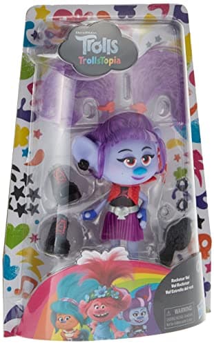 Image of TROLLS DreamWorks Topia Rockstar Val Fashion Doll with Outfit and Accessories, Toy for Girls 4 Years and Up