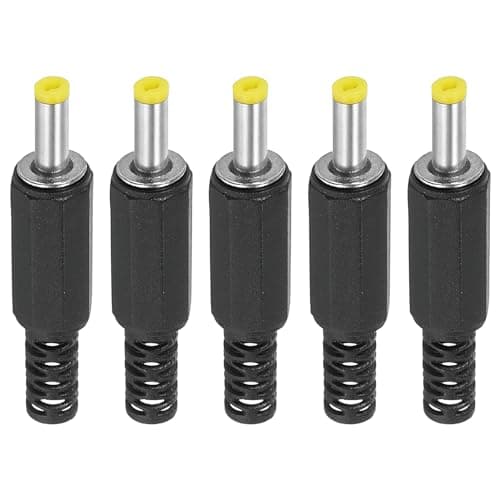 Image of PATIKIL 4x1.7mm DC Male Plug Power Supply Ends, 15 Pack DIY DC Barrel Connector Replacement, Yellow