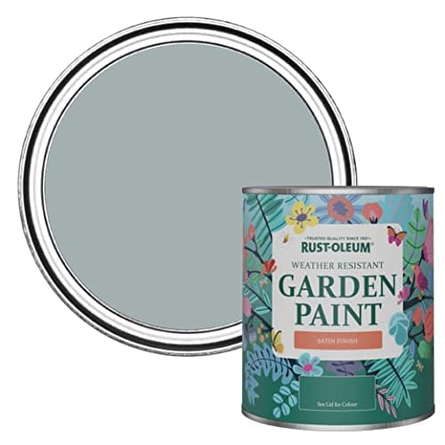 Image of Rust-Oleum Grey Mould-Resistant Garden Paint In Satin Finish - Marine Grey 750ml