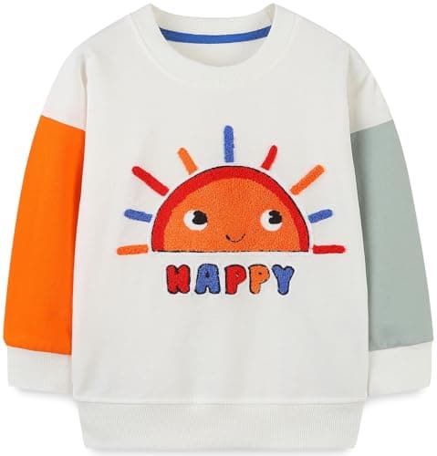Image of Boys Sweatshirt Christmas Dinosaur Kids Casual Jumper Cotton Crewneck Long Sleeve Pullover Top T-Shirt for Age 5-6 Years