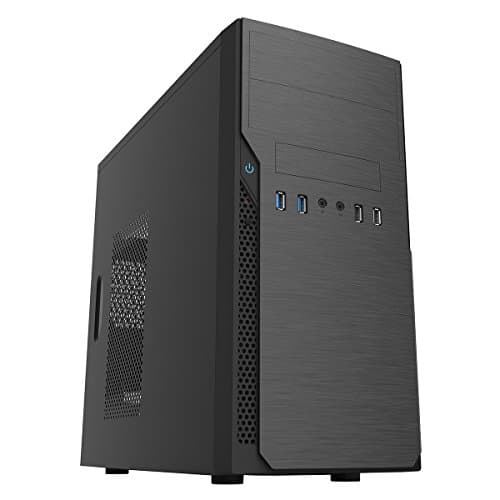 Image of CiT Classic Office PC Case with 500W Power Supply – Micro-ATX & Mini-ITX Support - 2 x USB 3.0, 2 x USB 2.0-80mm Fan Pre-Installed - Intel TAC2.0 Thermal Design - Business Workstation Case | Black