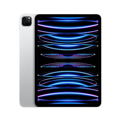 Image of 2022 Apple 11-inch iPad Pro (Wi-Fi + Cellular, 256GB) - Silver (4th generation) (Renewed)