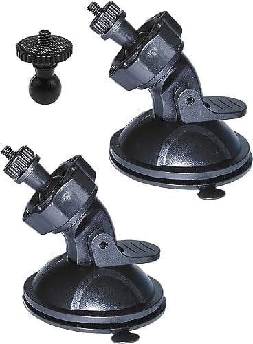 Image of Glucrean Car Dash Cam Mount Bracket Compatible with ORSKEY TOGUARD Claoner YUNDOO Dash Cam, Easy to Install and Use Strong Suction Power Removeable Suction Cup 2 pcs