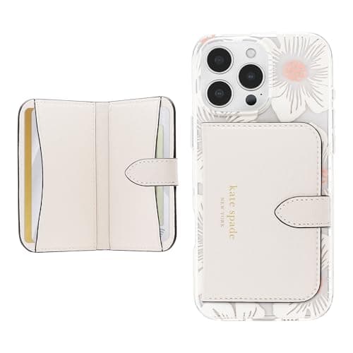 Image of Kate Spade New York Morgan Magnetic Phone Wallet/Card Holder - Compatible with MagSafe Phones and Cases - Cream