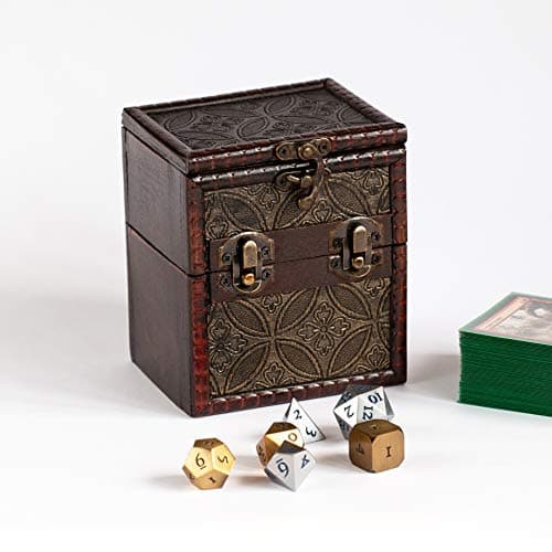Image of KakapopoTCG Elven Vault (Harmony) Wooden Deck & Counter Box for Deck Protector storage Trading Cards TCG MTG Magic PTCG YGO FaB Dice Fantasy Coin Storage EDH Commander