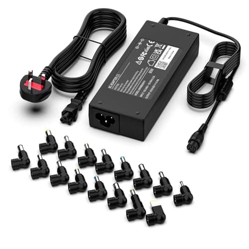 Image of BIUBOTY Universal Laptop Charger UK 90W/65W AC Power Adapter with 15 Tips Compatible with Lenovo HP Dell Acer Asus Samsung Toshiba Sony Fujitsu Gateway Notebook Ultrabook Chromebook Power Supply