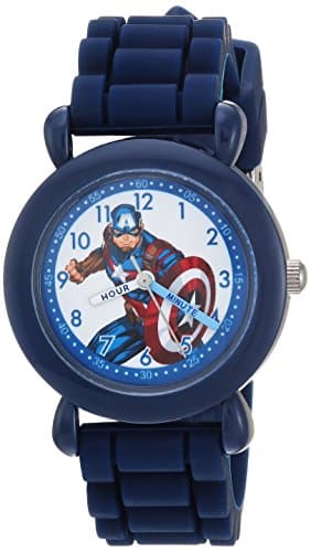 Image of Marvel Boy's 'Avenger' Quartz Plastic and Nylon Casual Watch, Color:Blue (Model: WMA000233)