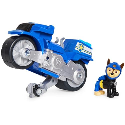 Image of PAW PATROL Moto Pups Motorcycles | Pull Back Motor and Characters, Figure:Chase