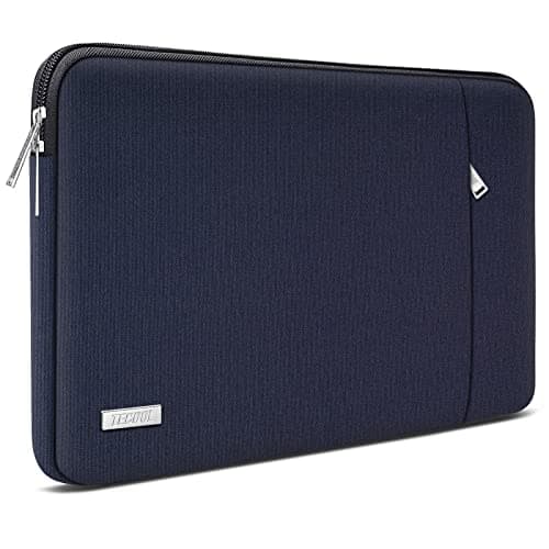 Image of TECOOL 15.6 Inch Laptop Sleeve Protective Laptop Case 15.6 Inch for 15 15.6" HP Lenovo ThinkPad IdeaPad Dell Acer Asus Notebook Chromebook,Water-resistant Laptop Case Laptop Bag 15 15.6,Dark Blue