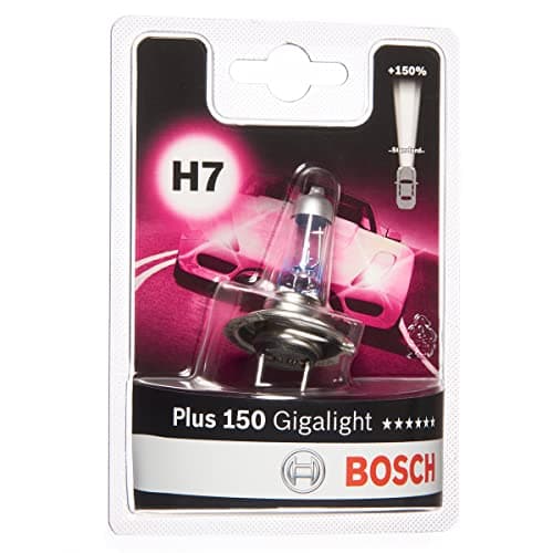 Image of Bosch H7 (477) Plus 150 Gigalight Halogen Headlight Bulb, 12 V 55 W, 150% more Light - Socket Type PX26d - 1 Replacement Car Light Bulb