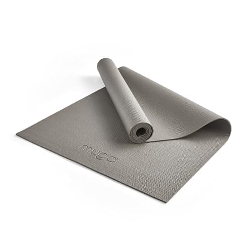 Image of Myga Yoga Mat with Carry Strap – Non-Slip, Lightweight & Durable Exercise Mat for Yoga, Pilates & Fitness – Sweat-Resistant & Easy to Clean – 173cm x 61cm x 4mm – Wood