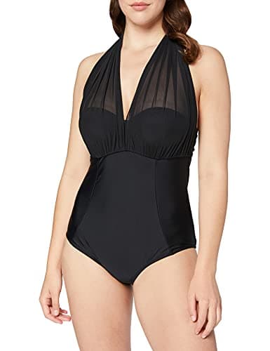 Image of Curvy Kate Wrapsody Bandeau Strapless Multiway Swimsuit Black 36H