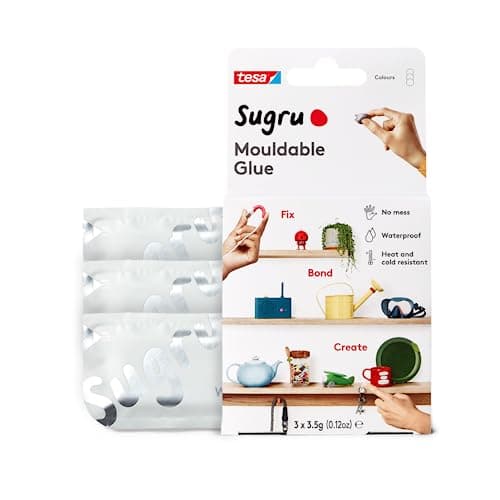 Image of Sugru by Tesa - Moldable Multi-Purpose Glue for Creative Fixing and Making, White, 3 Piece
