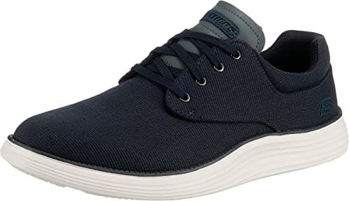 Image of Skechers Men's Status 2.0 Burbank Sneaker, Navy Canvas, 8 UK