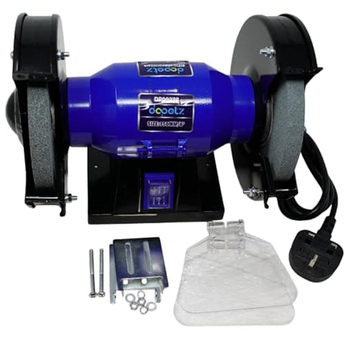 Image of Dapetz ® Bench Grinder Dual Wheel 150W 6 Inch Metal Sander Polisher 150mm 2,980 RPM Electric Sander Grinding Machine Workshop Power Tools for Grinding Sharpening Shaping Smoothing Polishing