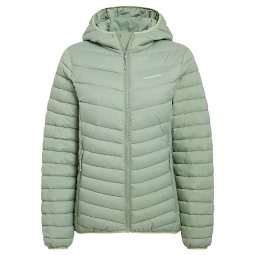 Image of Craghoppers Womens Compresslite Viii Hooded Padded Lightweight Coat, Deep BudGrn, 14 EU