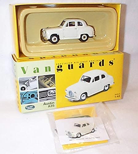 Image of Corgi vanguards Old English White Austin A35 car 1:43 scale diecast model