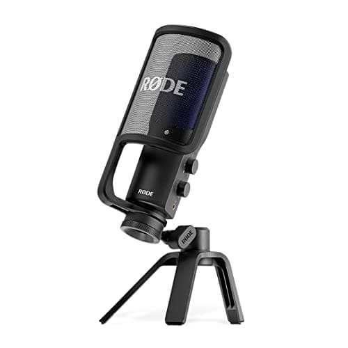 Image of RØDE NT-USB+ Professional-Grade USB Microphone for Recording Exceptional Audio Directly to a Computer or Mobile Device , black