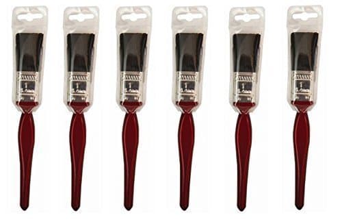Image of 6 x One Inch Decorating Paint Brushes 1" | 25mm Synthetic Bristle
