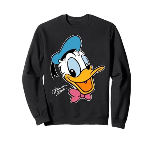 Image of Disney Donald Duck Big Face Retro Character Trip Matching Sweatshirt
