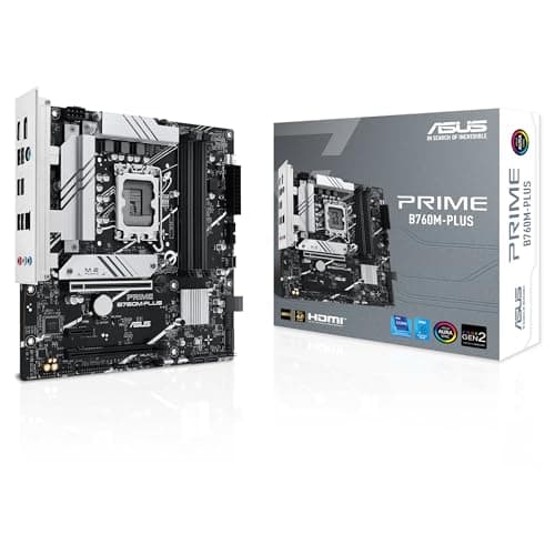 Image of ASUS Prime B760M-PLUS Intel B760 LGA 1700 mATX Motherboard (PCIe 4.0, M.2, Realtek 2.5Gb Ethernet, DP, HDMI, SATA 6Gbps, USB Type-C, Pre-Assembled I/O Protector, Aura Sync)